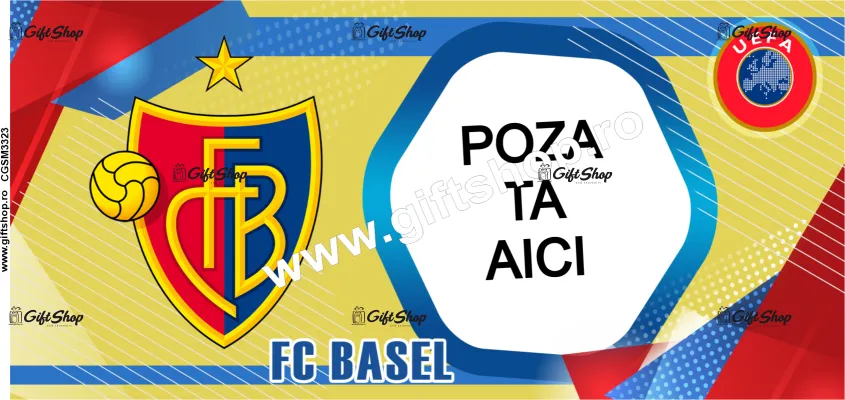 F.c. basel, cana personalizata cu poza, model 3323